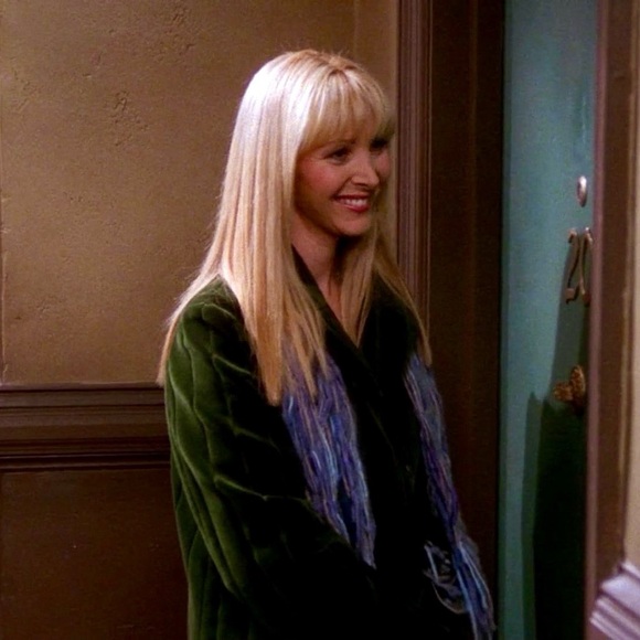Teal Green Faux Fur Coat Inspired by Phoebe Buffay from Friends - Picture 7 of 12